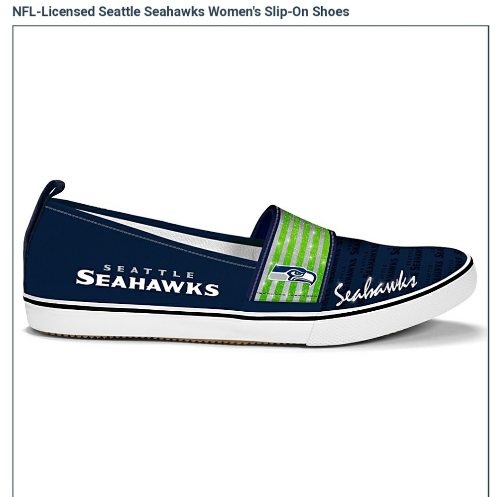 💲⬇️ Seattle Seahawks Slip-On Sneakers